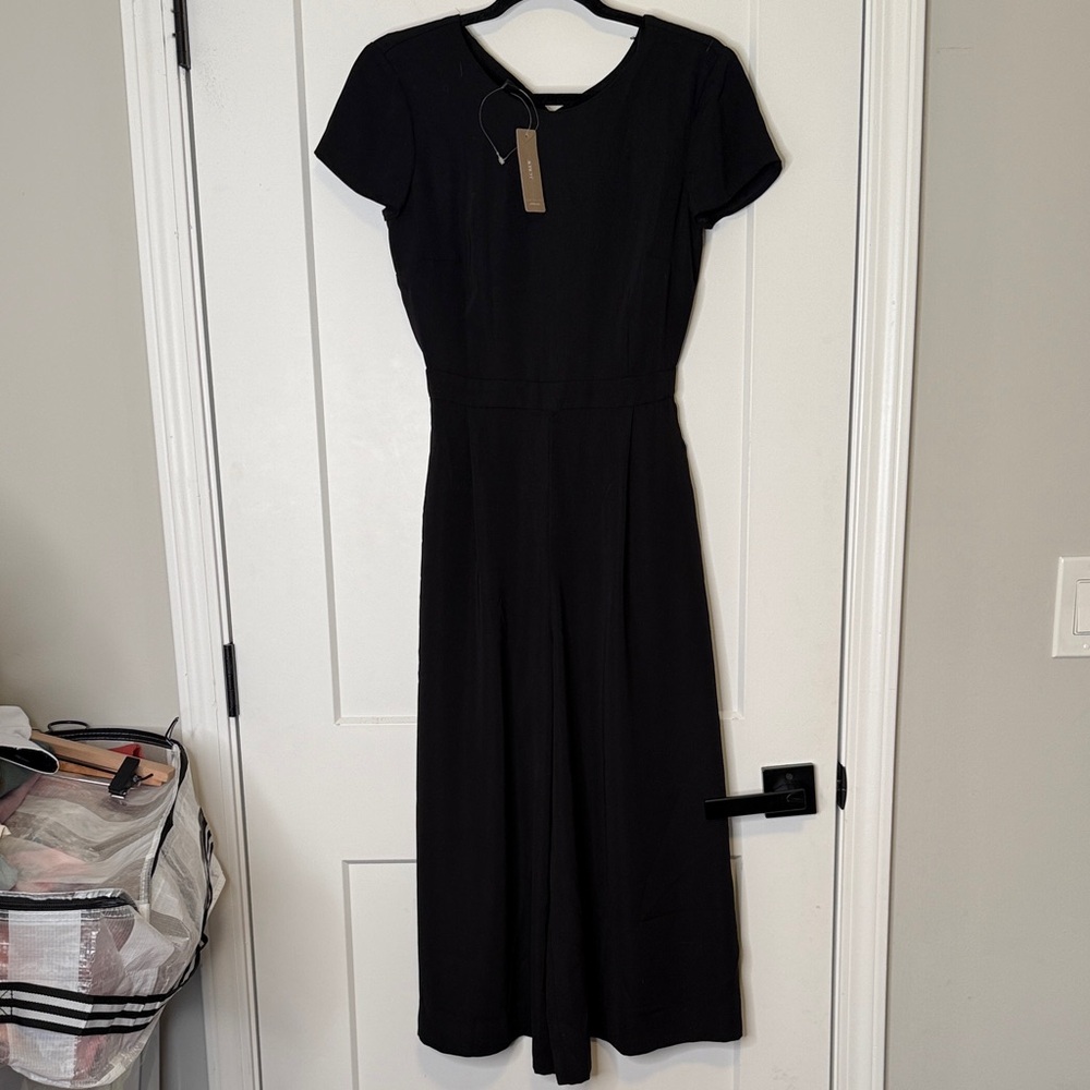 JCREW NWT Drapey back Black Jumpsuit - size 00‎ - Picture 4 of 11